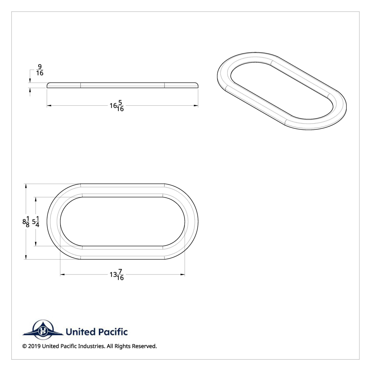 Chrome Exterior Oval Window Cover For Peterbilt - Includes Adhesive