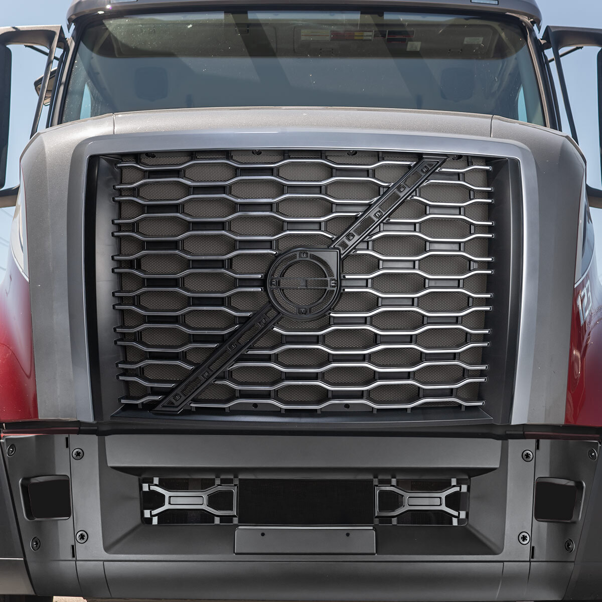 Grille With Bug Screen For 2018-2024 Volvo VNL-Silver