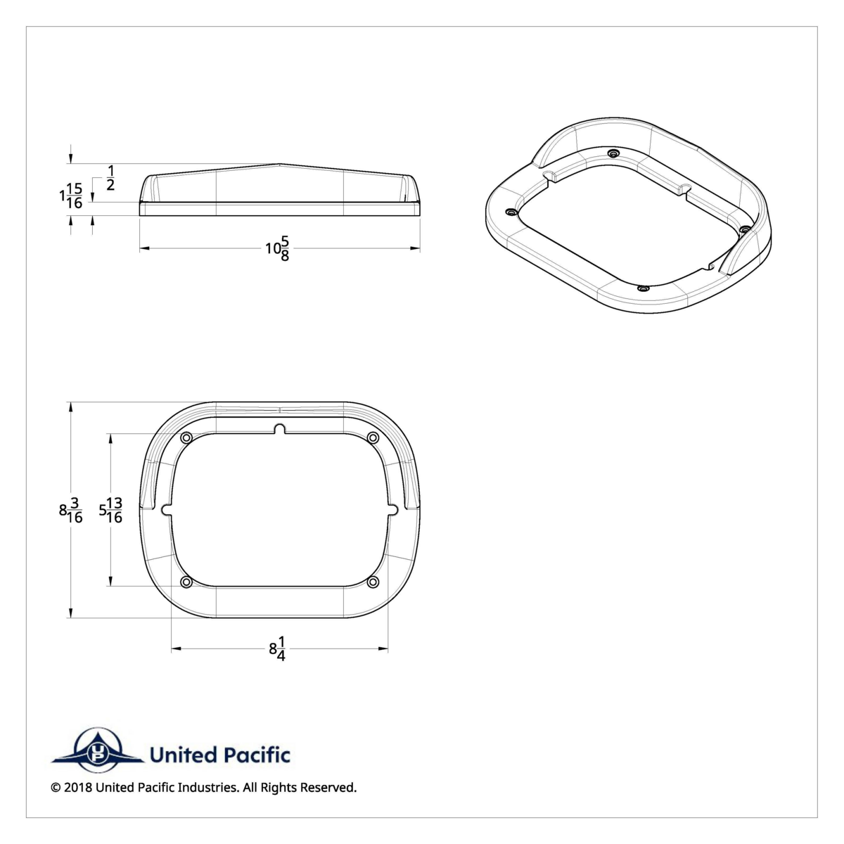 Chrome Plastic 5" X 7" Headlight Bezel