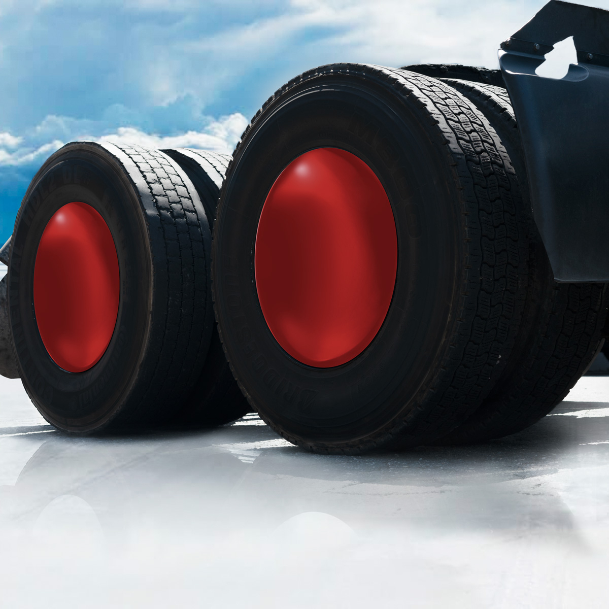 Aero Full-Moon Rear Axle Cover Kit - Candy Red
