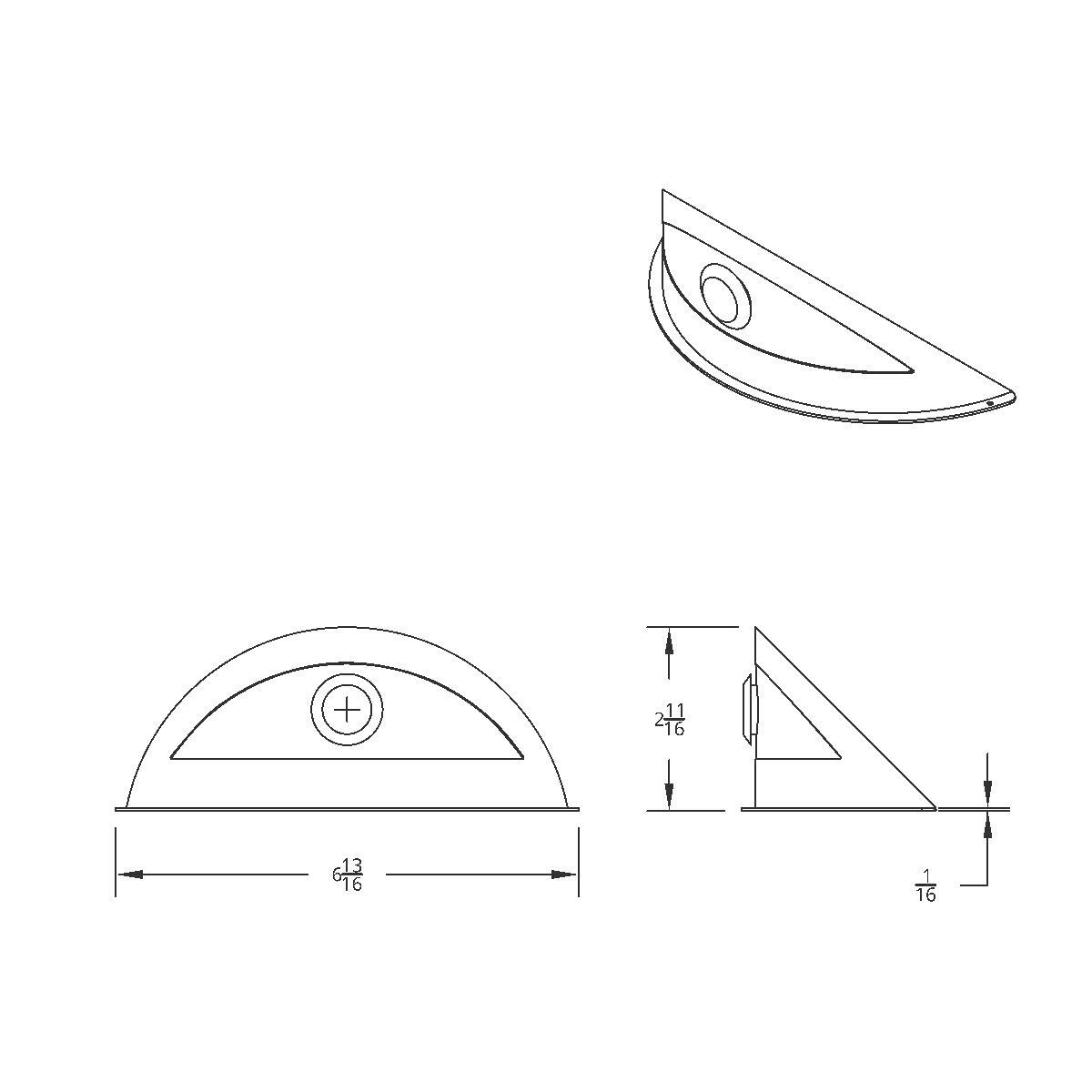 304 Stainless Steel Visor With Blue Dot For 7" Headlight