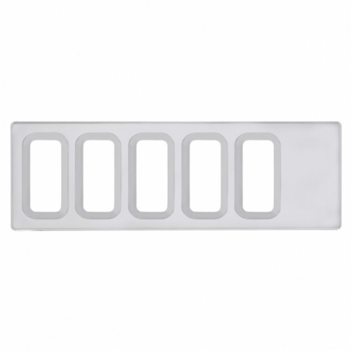 Chrome Plastic Dash Switch Panel Cover For International - 5 Openings