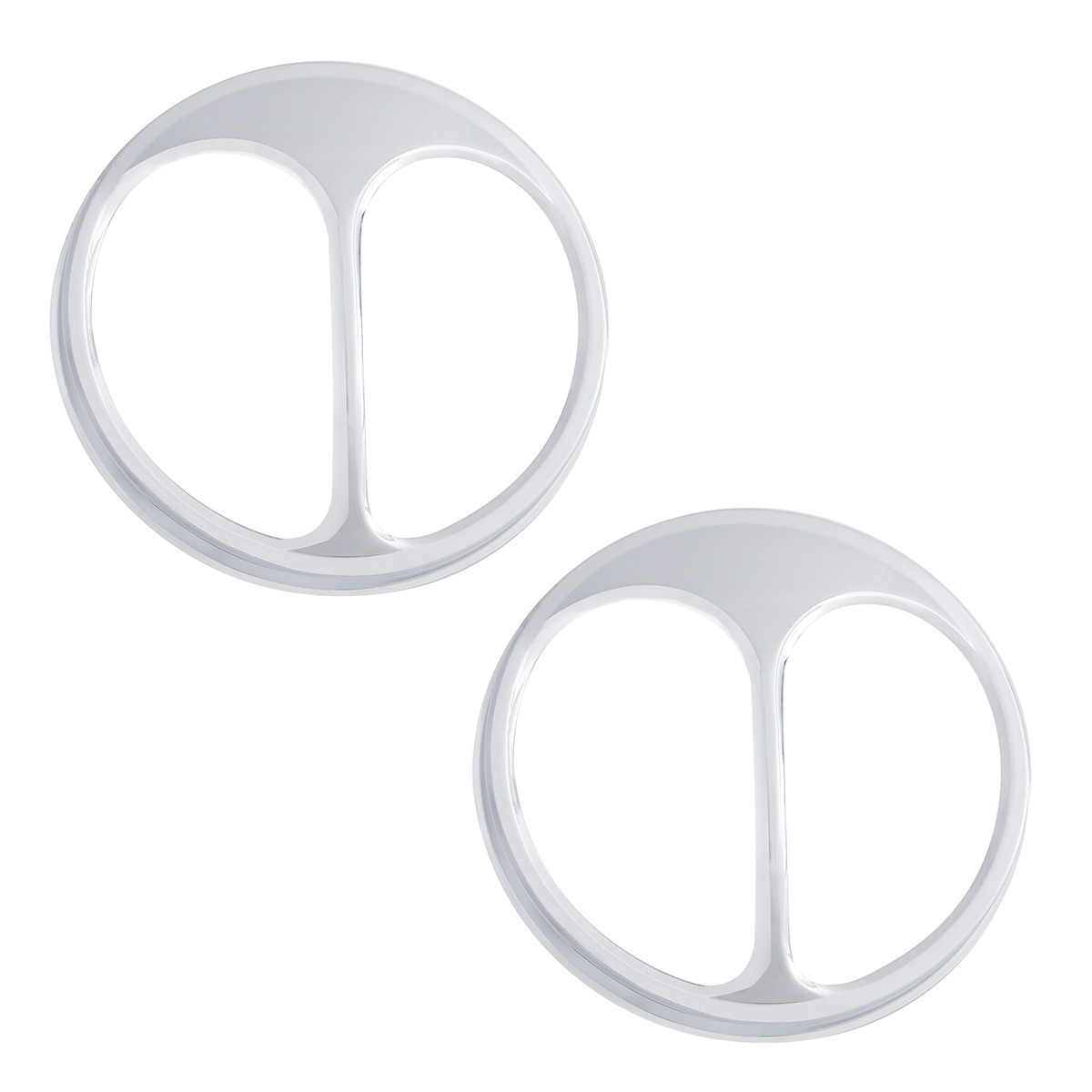 Chrome Cat's Eye Headlight Cover For 5-3/4" Headlight (Pair)