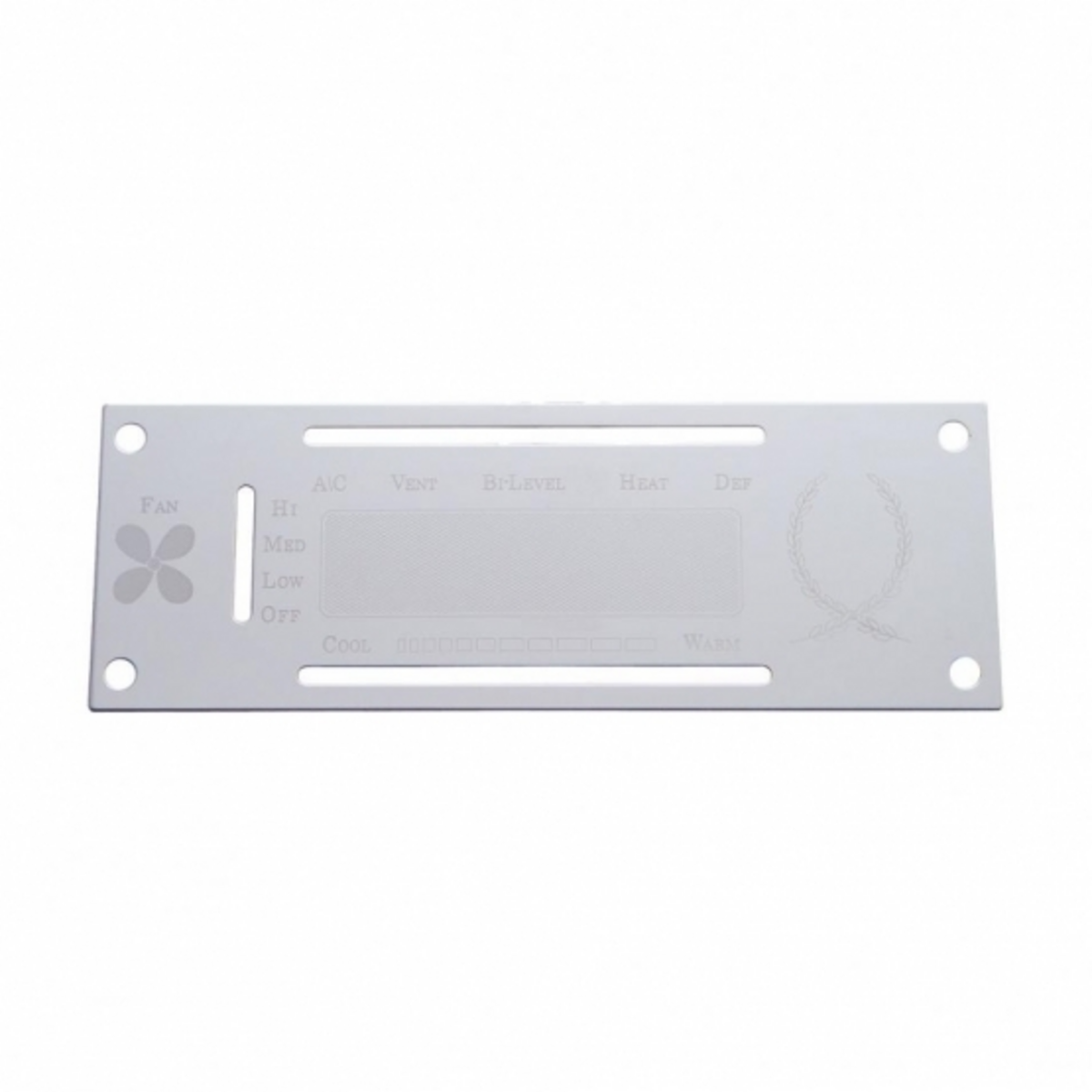 Kenworth Stainless A/C Control Plate