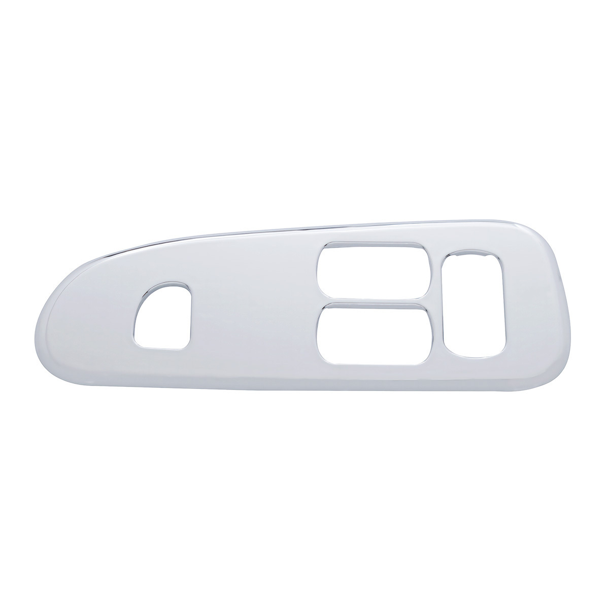 Chrome Plastic Window Switch Trim For 2008+ Peterbilt 389/388- Driver (3 Large & 1 Small Opening)