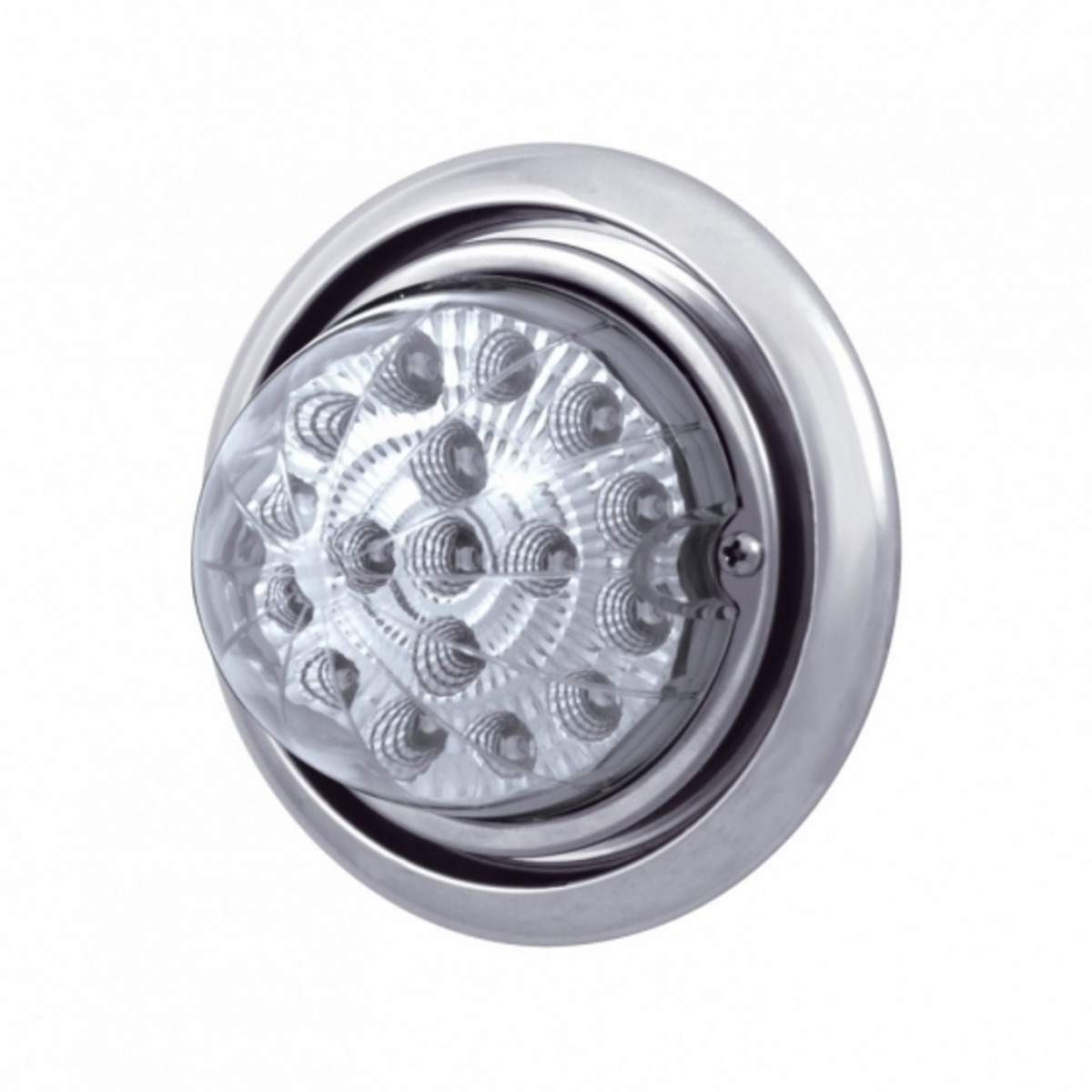 Front Bumper Light With 17 Amber LED Dual Function Clear Style Reflector Light For FL Columbia - Clear Lens