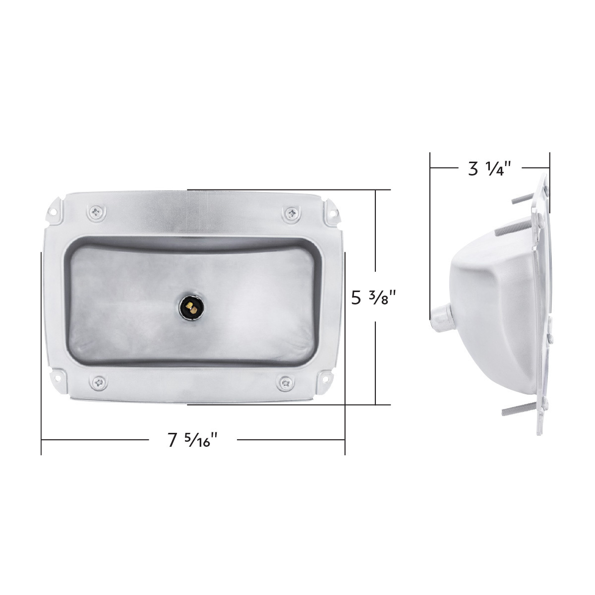 Zinc Plated Tail Light Housing With OE Type Bulb Socket For 1964.5-66 Ford Mustang