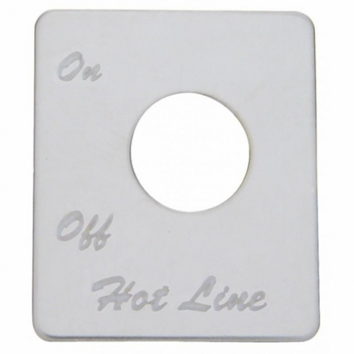 Stainless Steel Switch Name Plate For Peterbilt - Fuel Hot Line