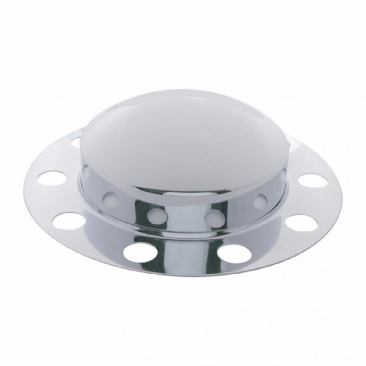 Chrome Dome Front Axle Cover 2PC Kit For 33mm Nut Cover - Steel/Aluminum Wheel (10 Hole) (2-Pack)