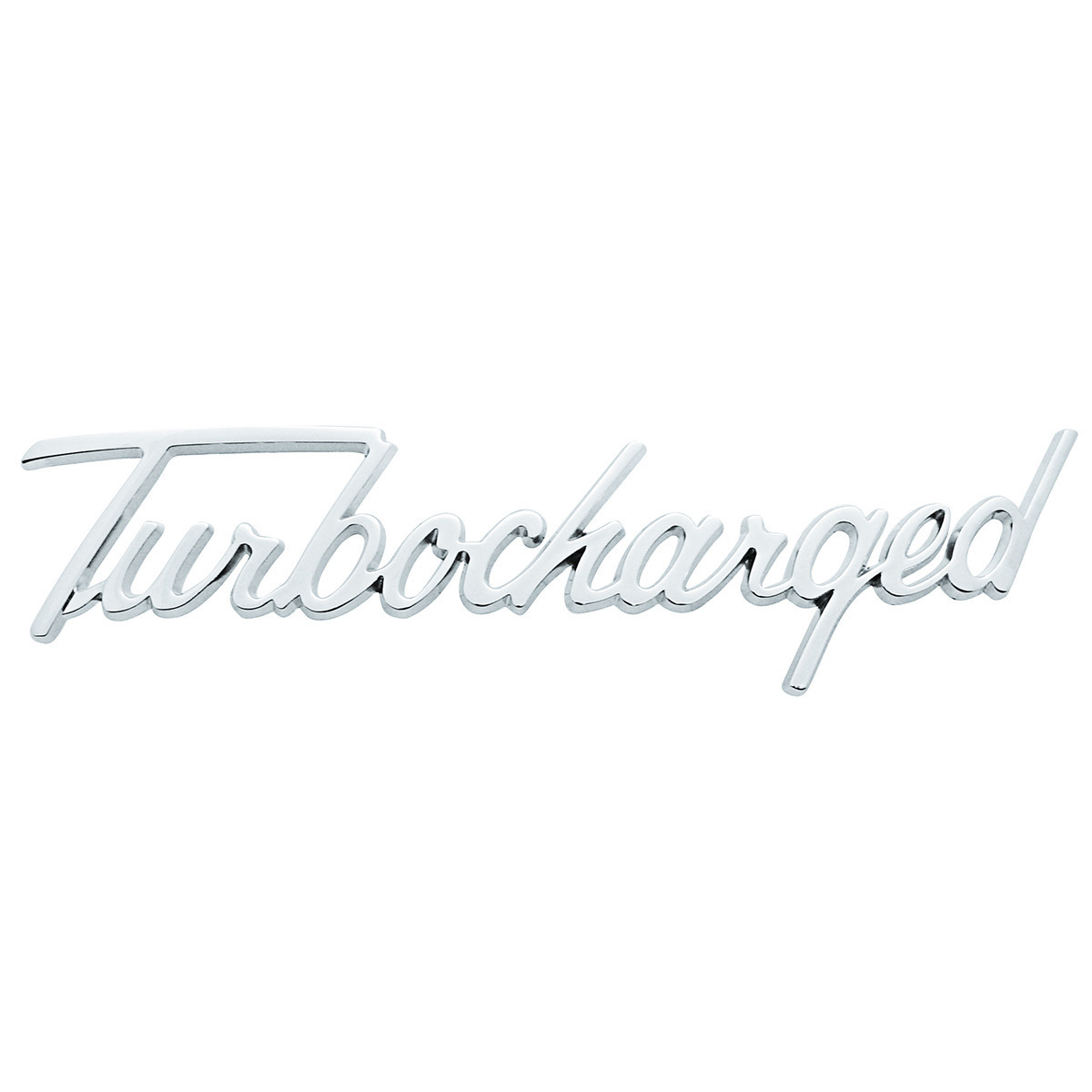 Chrome Die-Cast "Turbocharged" Emblem
