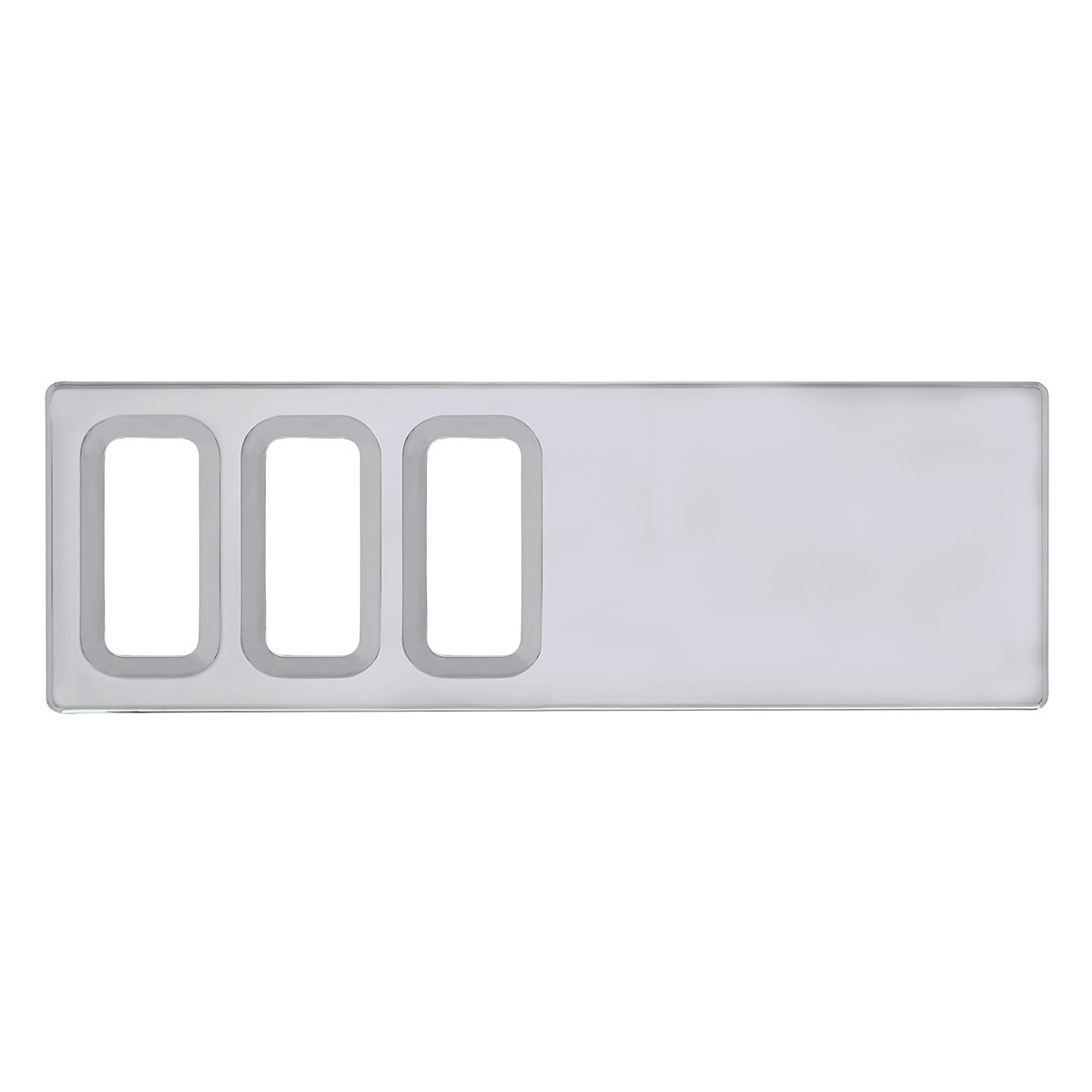 Chrome Plastic Dash Switch Panel Cover For International - 3 Openings