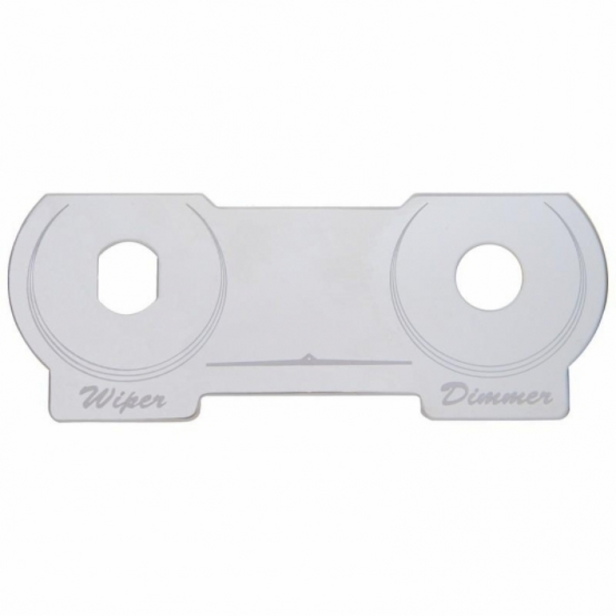 Stainless Steel Switch Name Plate For Peterbilt - Dimmer & Wiper