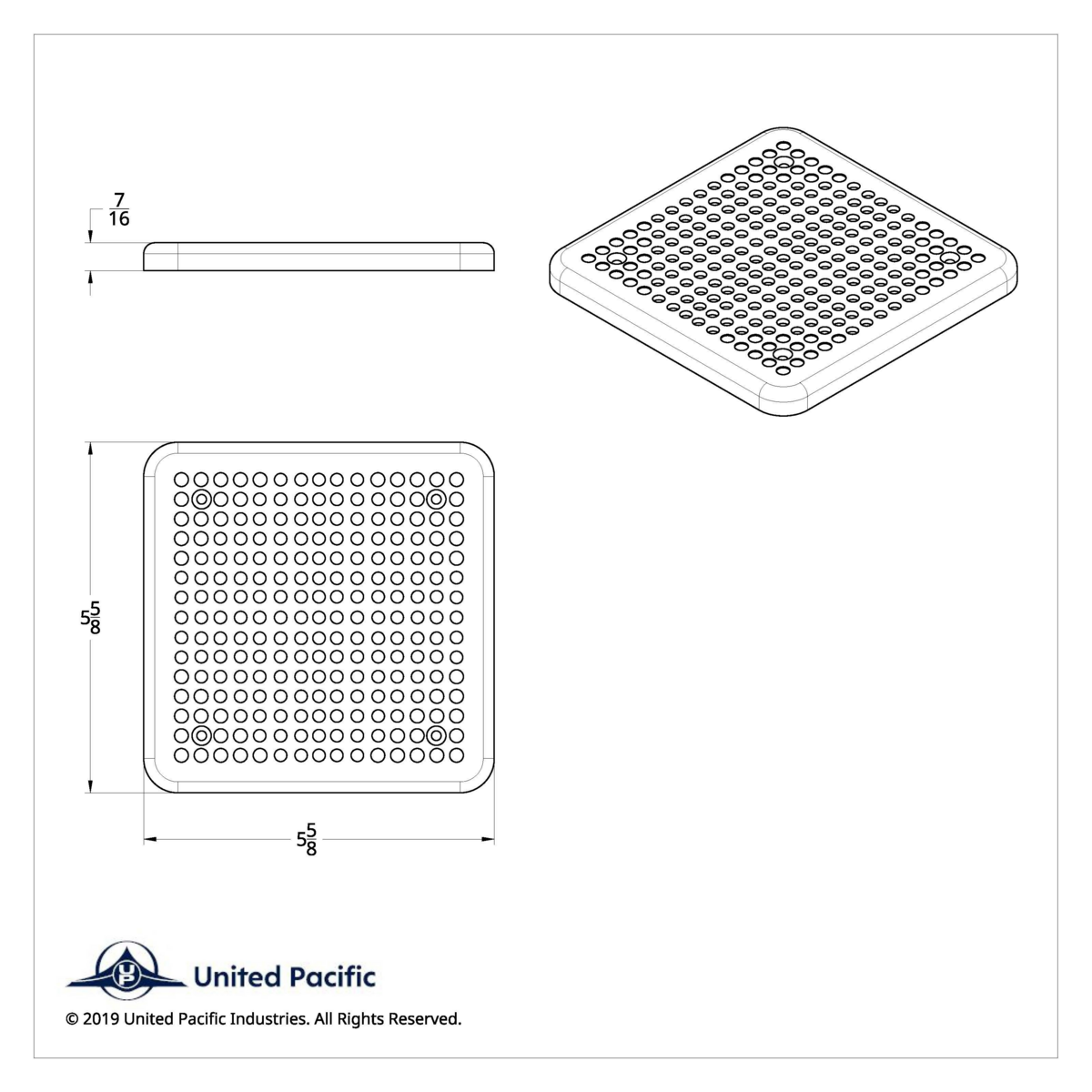 Chrome 5-5/8" Square Speaker Cover For Various Kenworth Models (Pair)