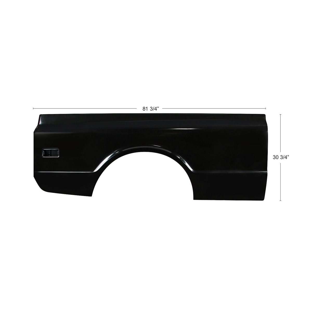 Shortbed Bedside Panel For 1968-72 Chevy & GMC Fleetside Truck - R/H