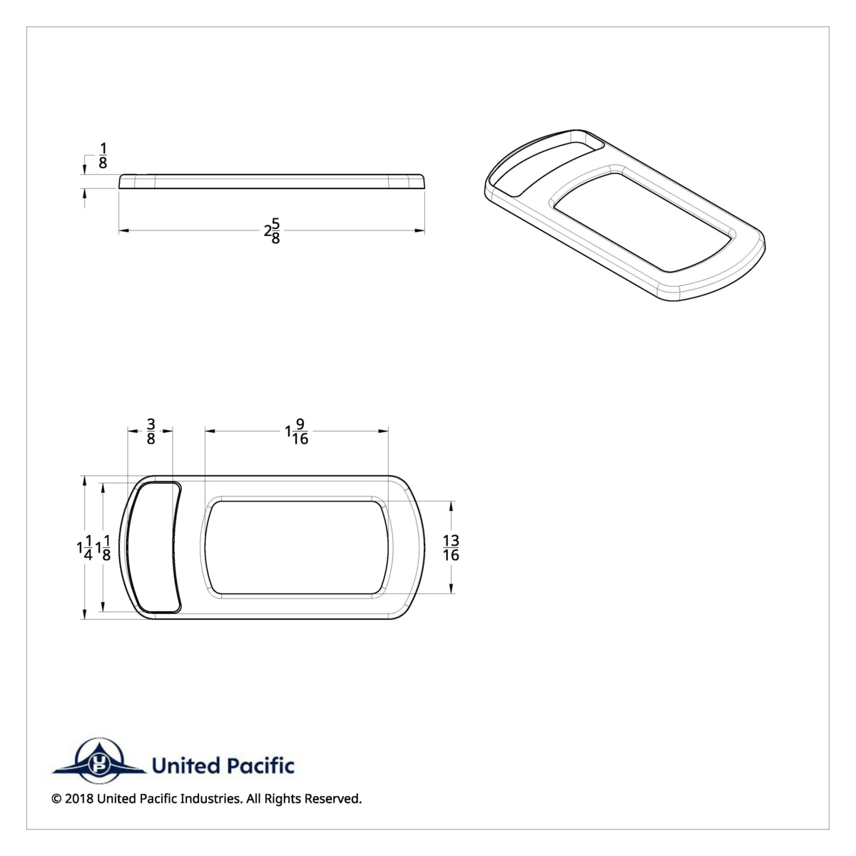 Kenworth Rocker Switch Trim - Open (Card of 2)