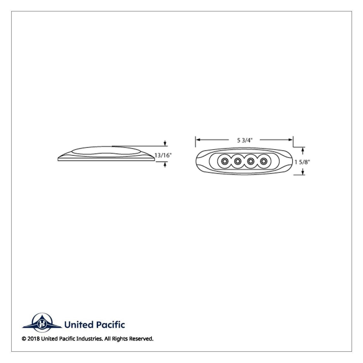4 LED Reflector Light (Clearance/Marker) - Amber LED/Clear Lens (Bulk)