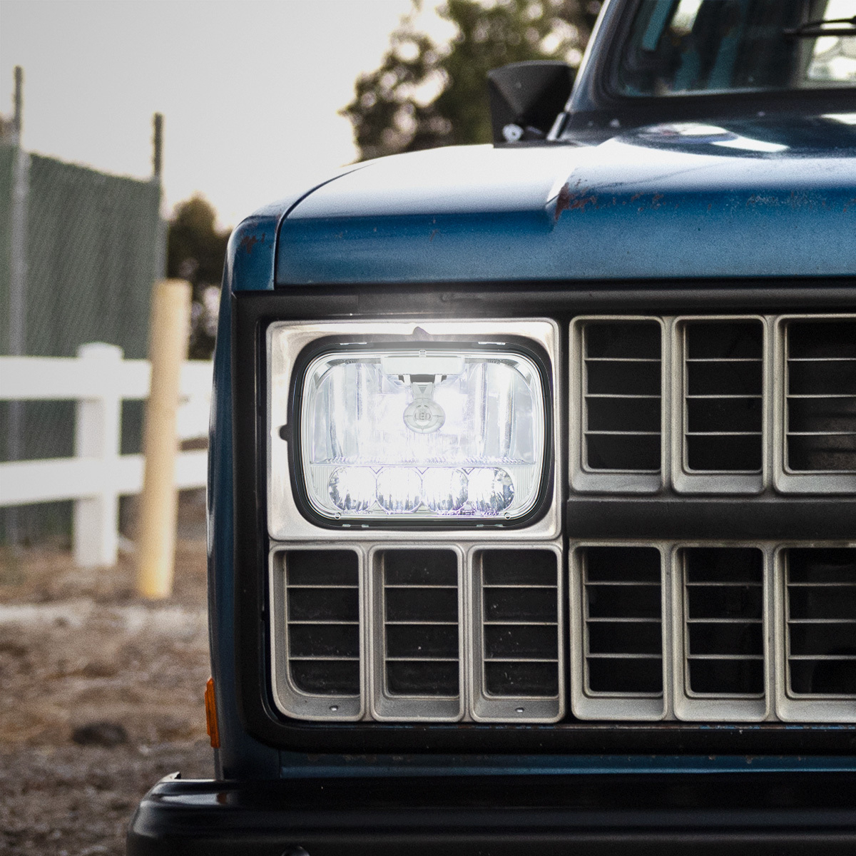 ULTRALIT - 5 High Power LED 5" X 7" Crystal Headlight - High & Low Beam