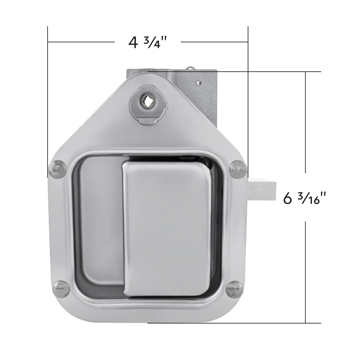 Exterior Sleeper Storage Door Handle For Kenworth W900/T800 (2004-2015), Short Striker - Driver