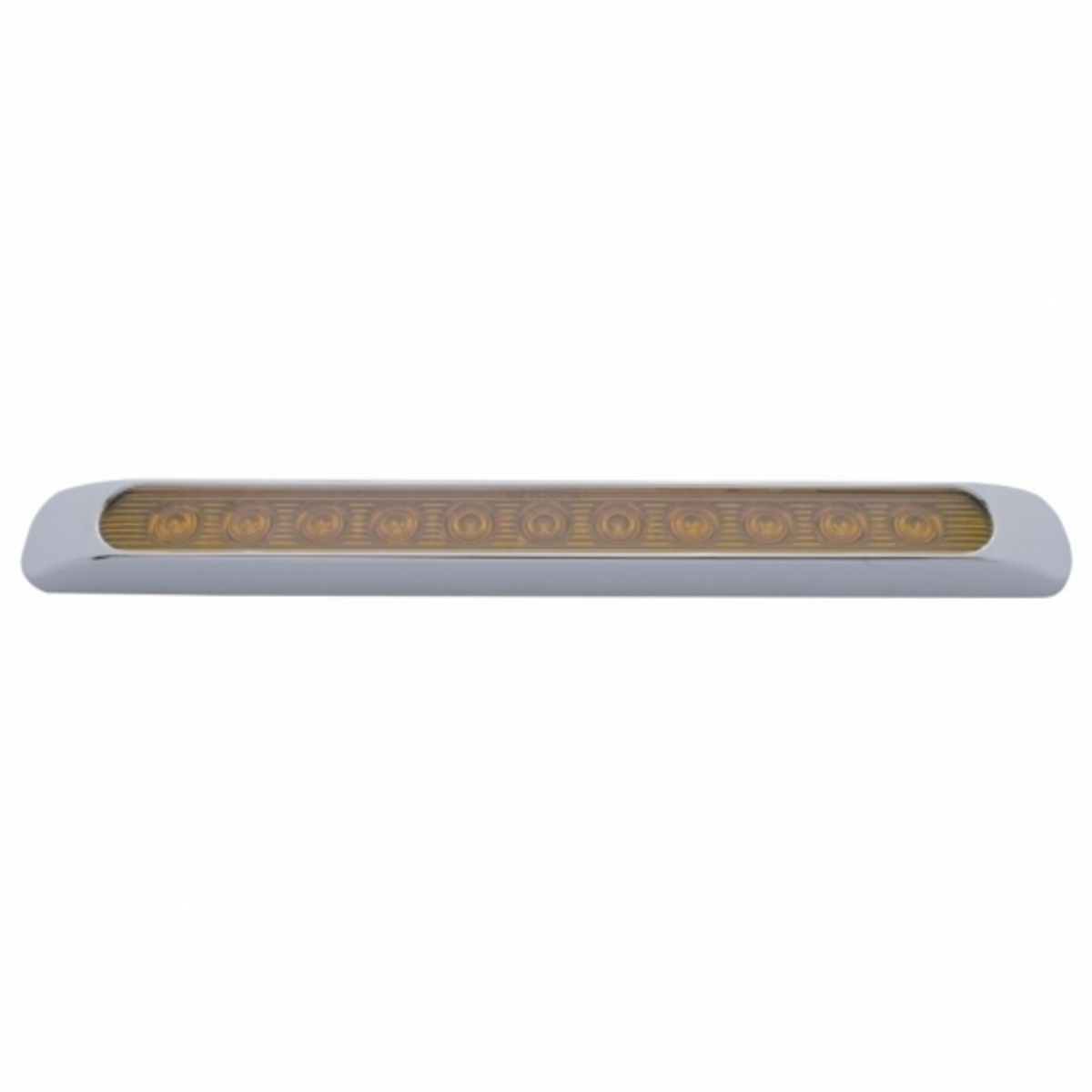11 LED 17" P/T/C Light Bar With Chrome Bezel - Amber LED/Amber Lens