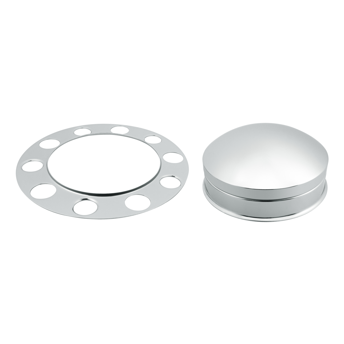 Chrome Dome Front Axle Cover 3PC Kit For Aluminum Wheel