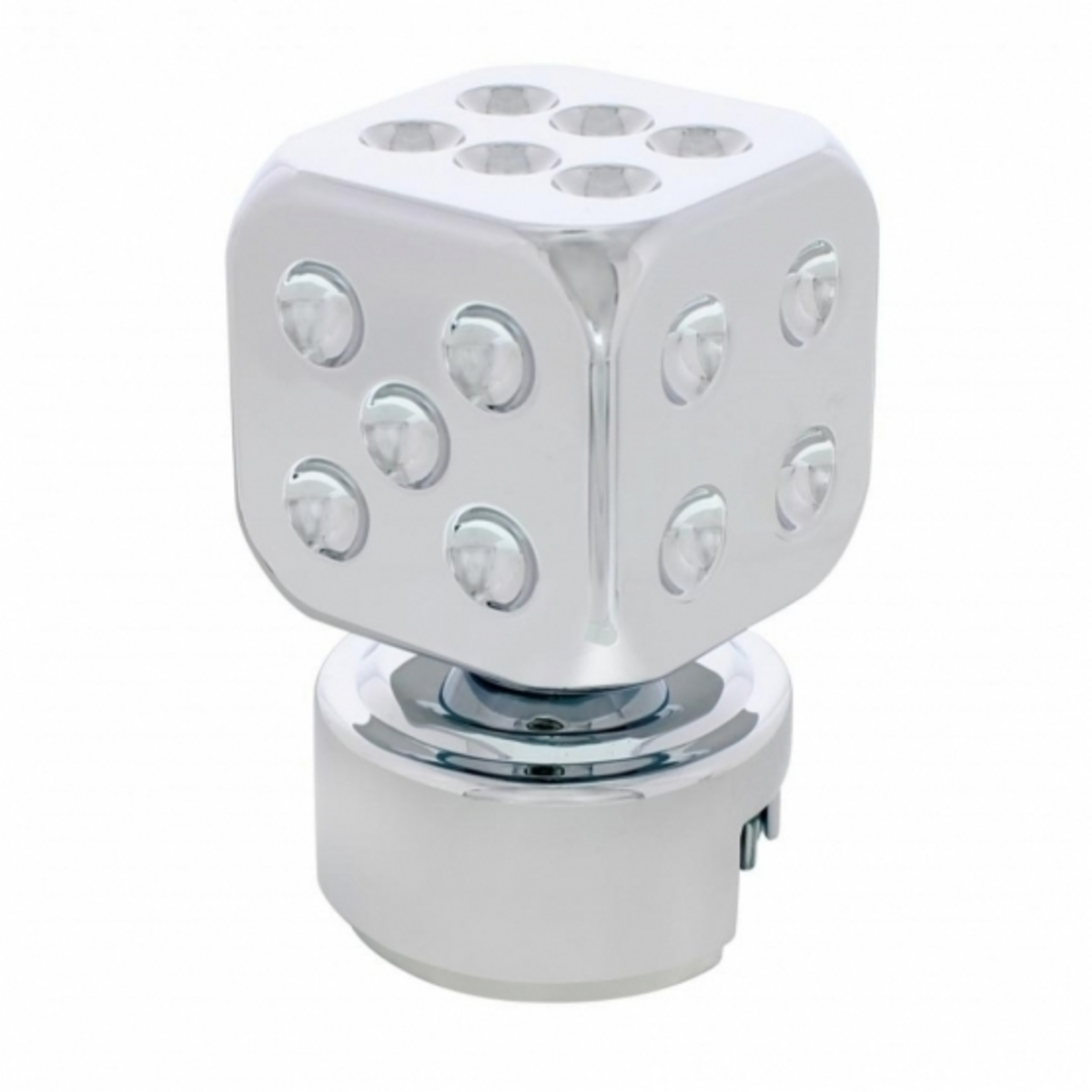 Dice Gearshift Knob With 13/15/18 Speed Adapter - Chrome