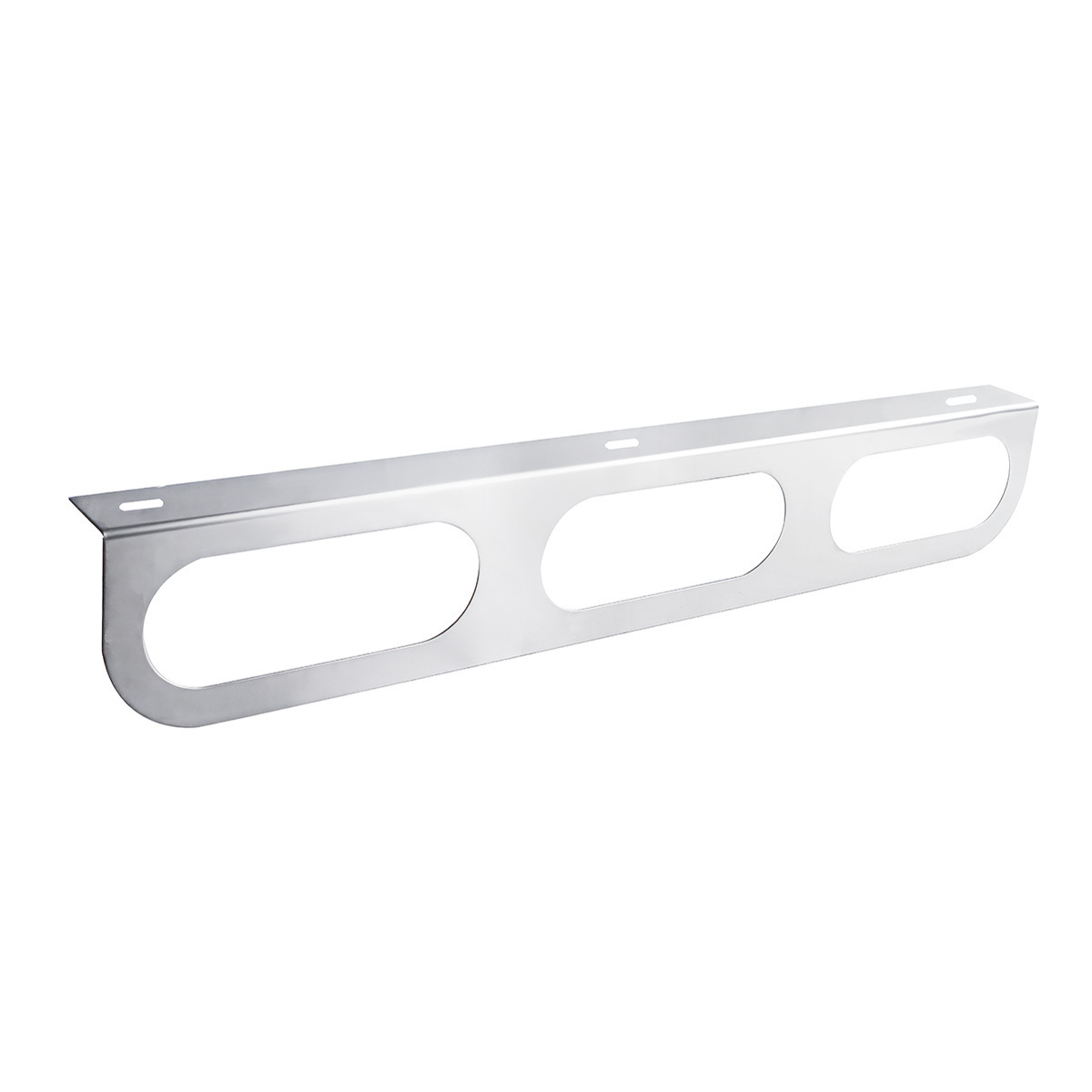 Stainless Light Bracket With 3X Oval Light Cutouts