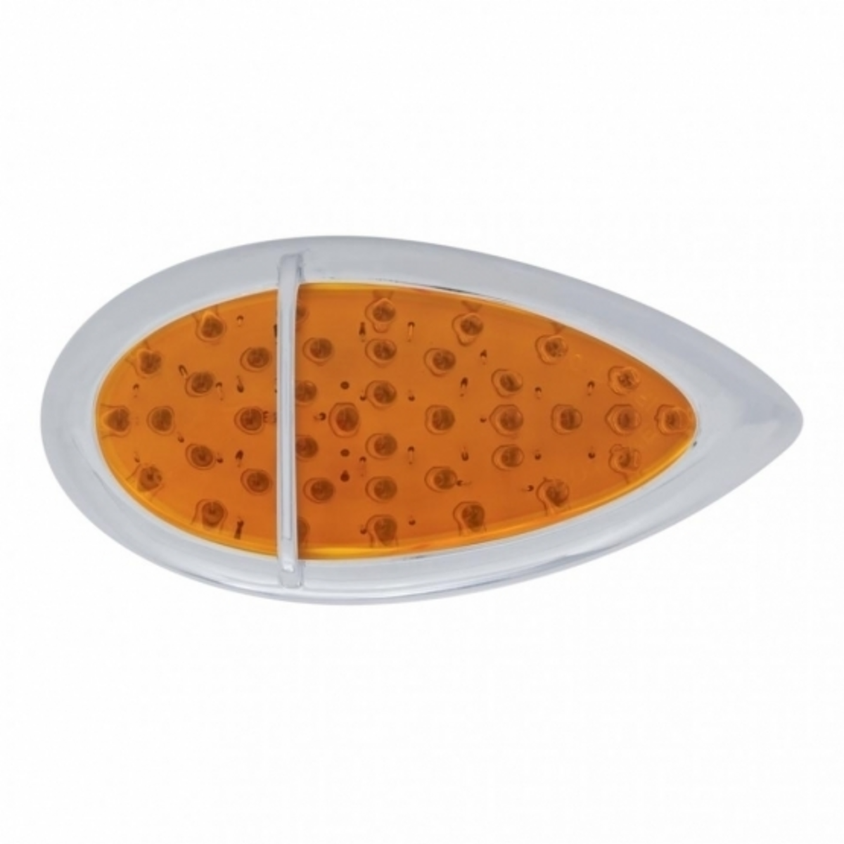 39 LED Flush Mount "Teardrop" Turn Signal Light - Amber LED/Amber Lens