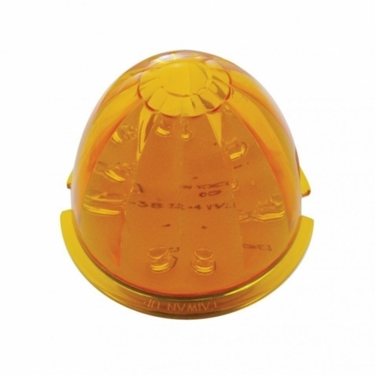 Fog Light Cover With Amber LED Watermelon Light & Visor For 2007-17 KW T660- Passenger -Amber Lens