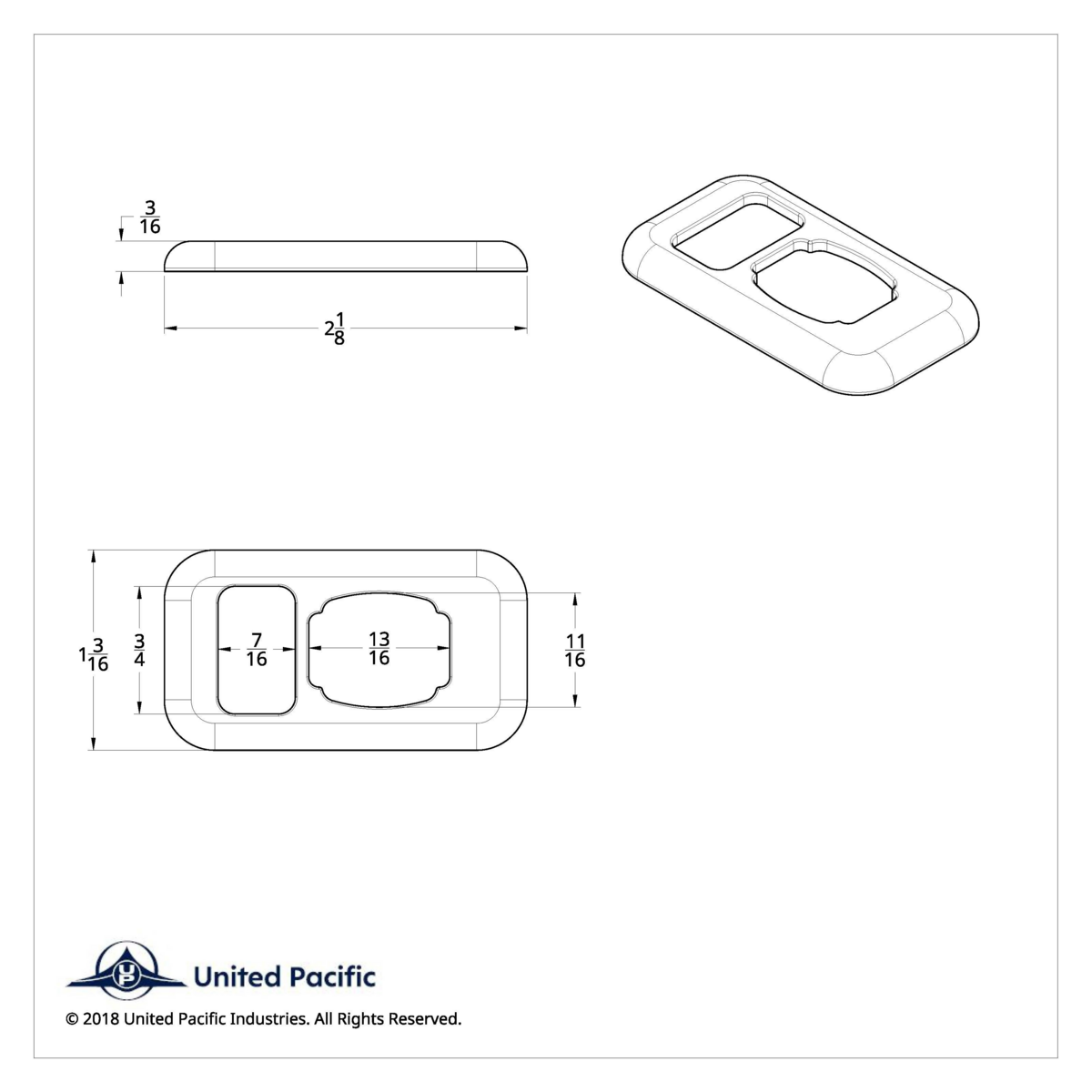 Chrome Plastic Dimmer Switch Trim For Peterbilt
