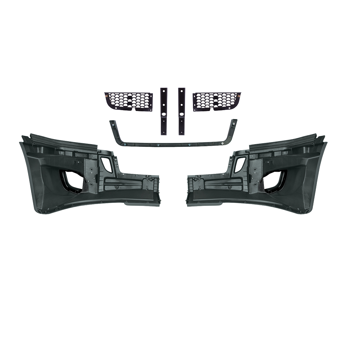 5-Piece Bumper Kit With Fog Light Opening For 2018-2024 Freightliner Cascadia