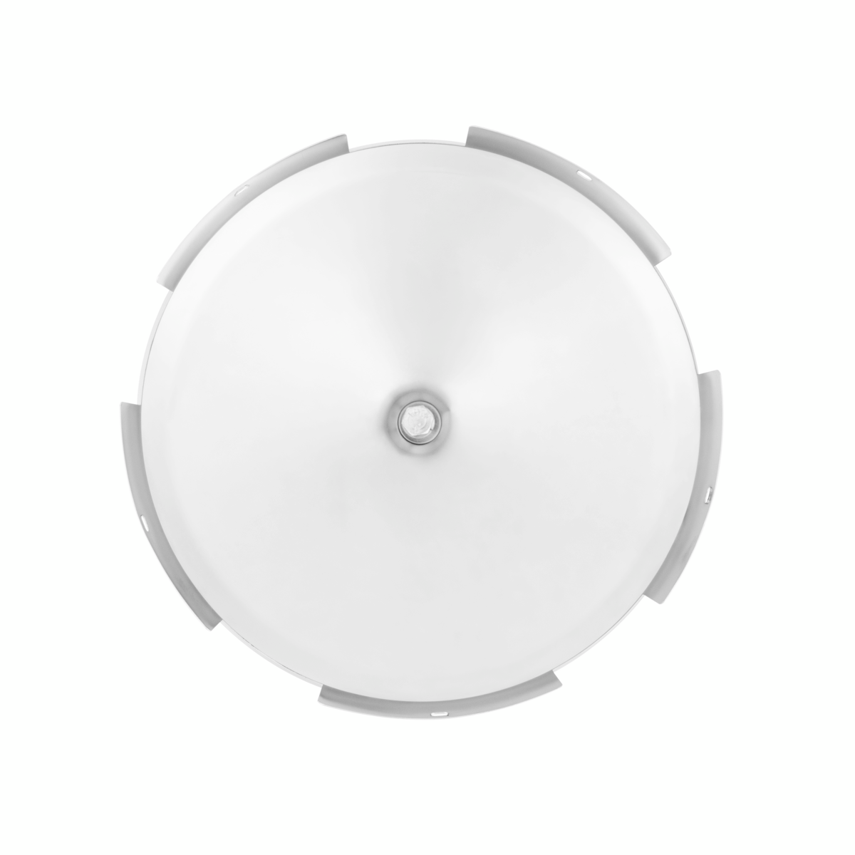 5 Even Notched Chrome Front Hubcap With Iron Cross Spinner - 1" Lip