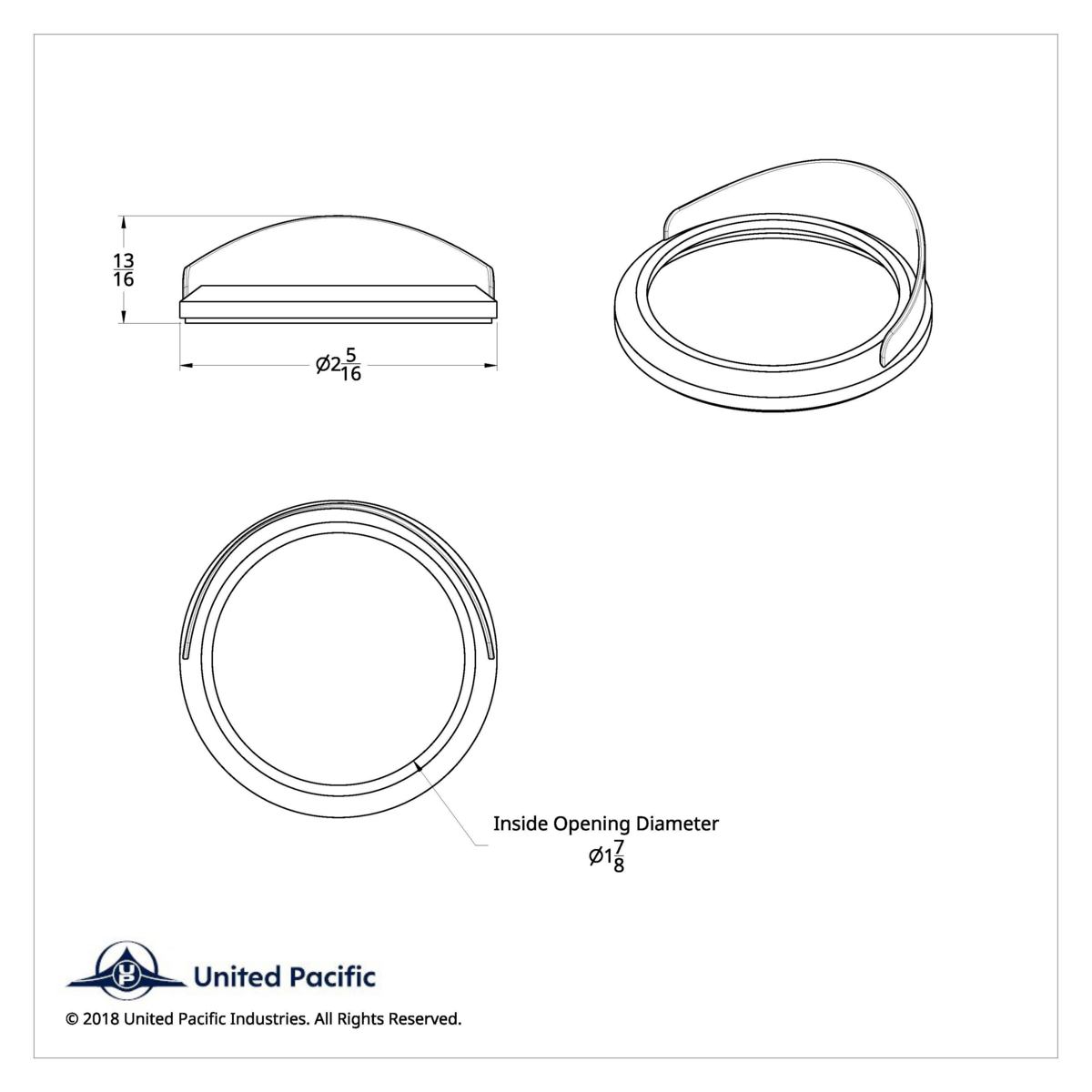 Chrome Small Gauge Cover With Visor for 2007+ International