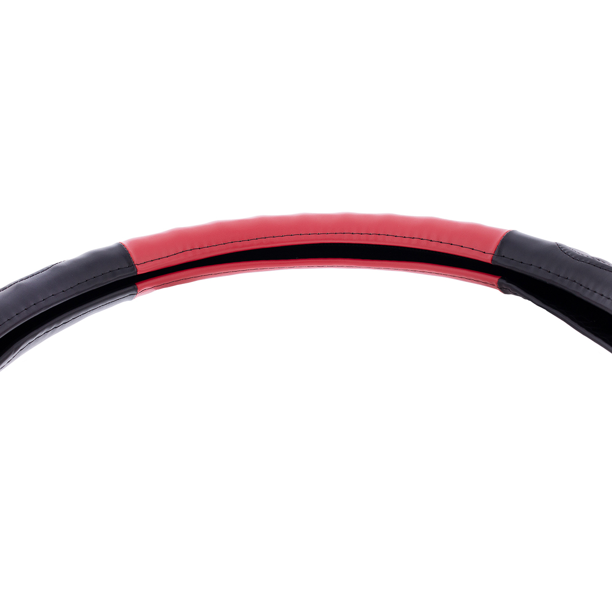 18" Duo Tone Steering Wheel Cover - Black & Red