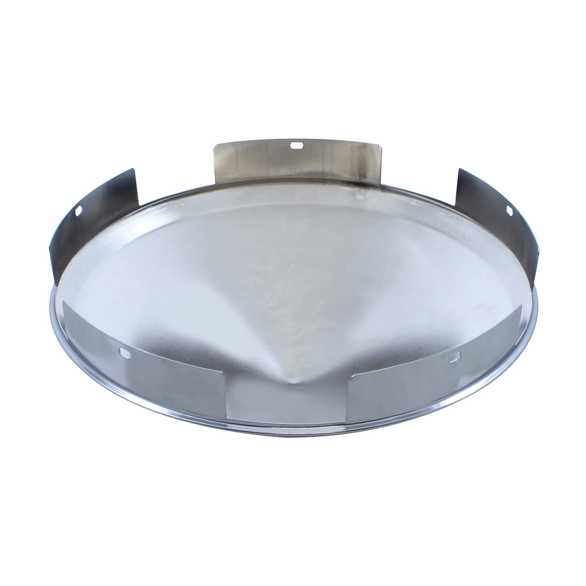 5 Even Notched Chrome Pointed Front Hubcap - 1" Lip