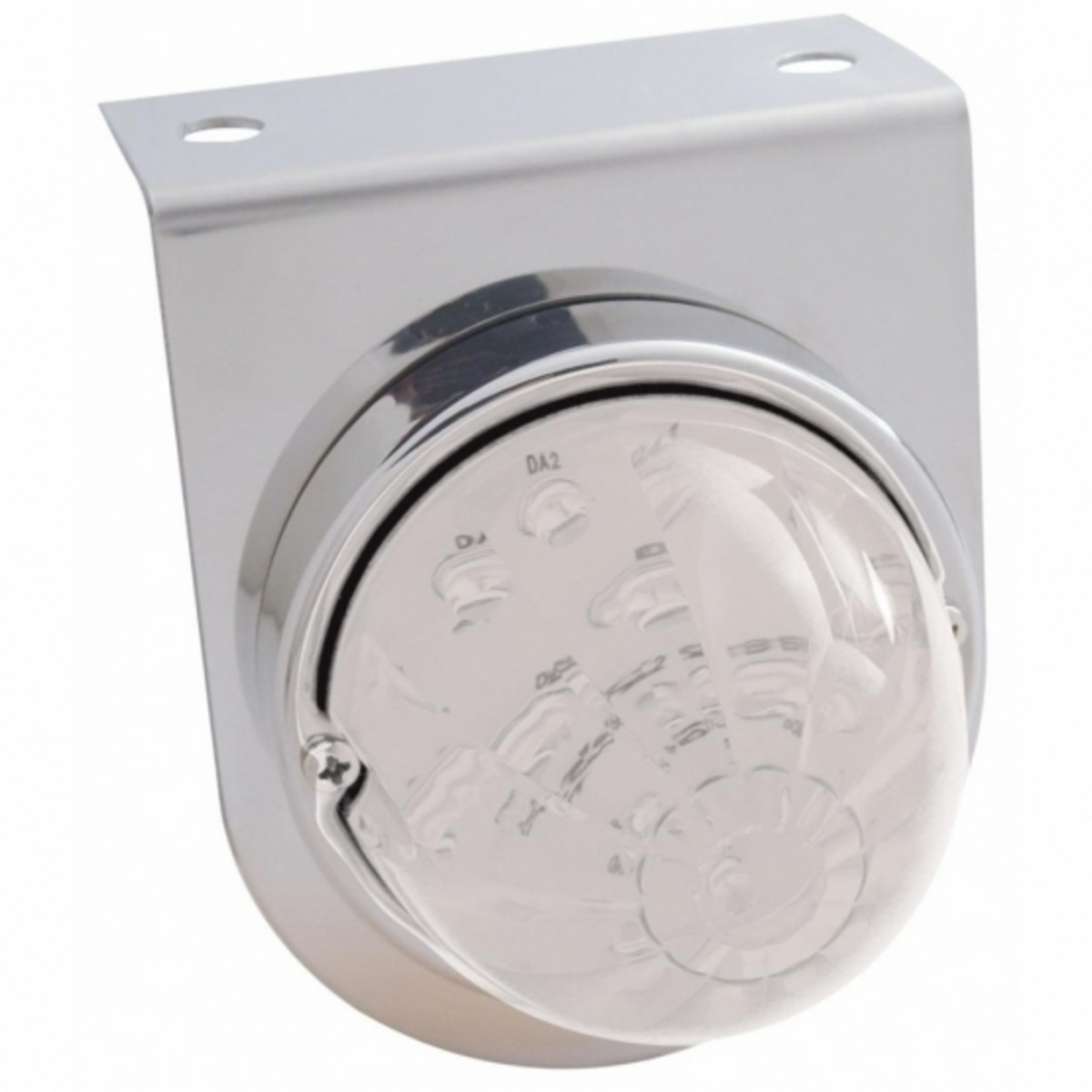 Stainless Light Bracket With 17 LED Dual Function Watermelon Lights - Amber LED/Clear Lens