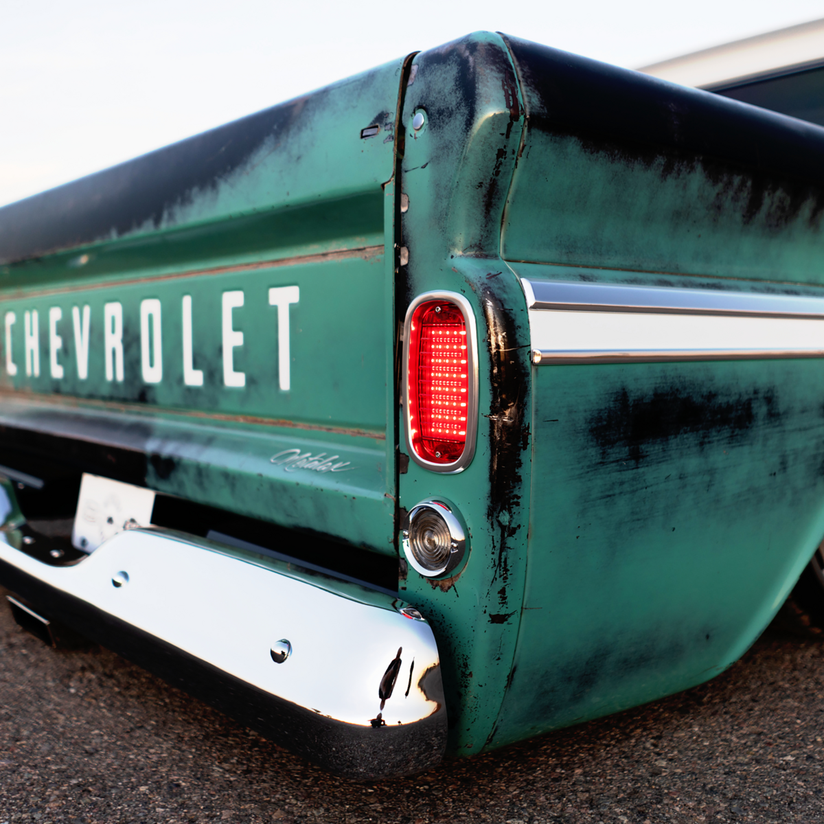 Anodized Aluminum Tail Light Bezel For 1960-1966 Chevrolet Fleetside Truck