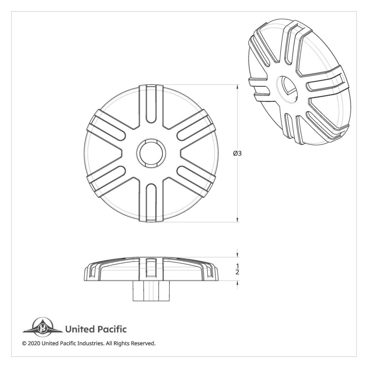 Titan Cap - Locking Gas Cap for 1947-71 Chevy and Ford - Chrome