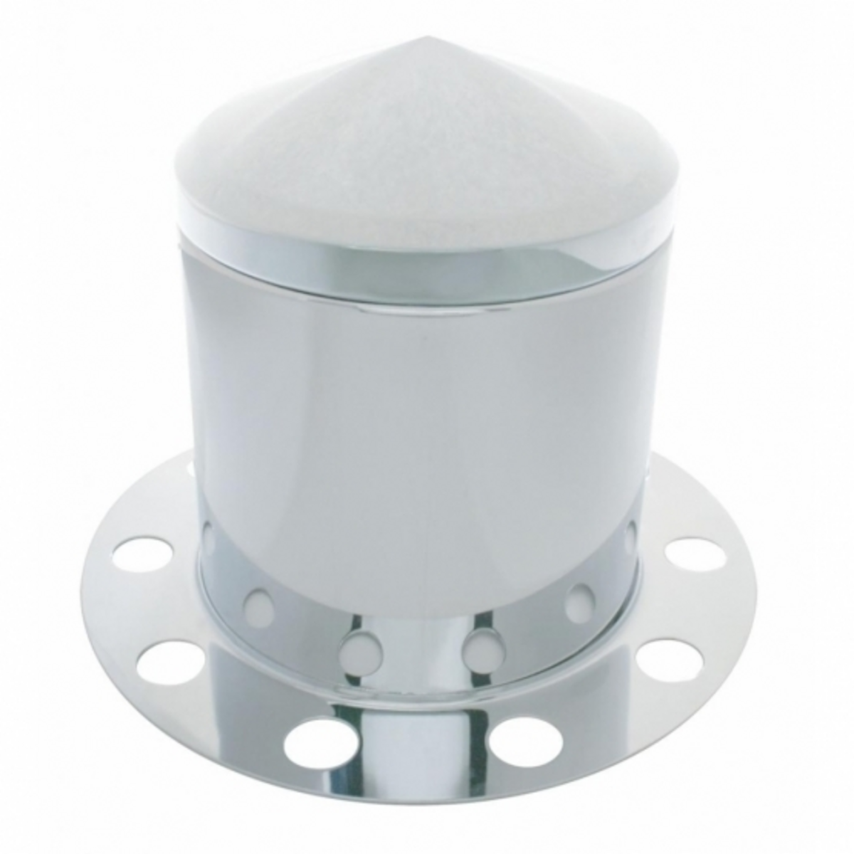 Stainless Pointed Rear Axle Cover 3PC Kit For 33mm Nut Cover - Steel/Aluminum Wheel