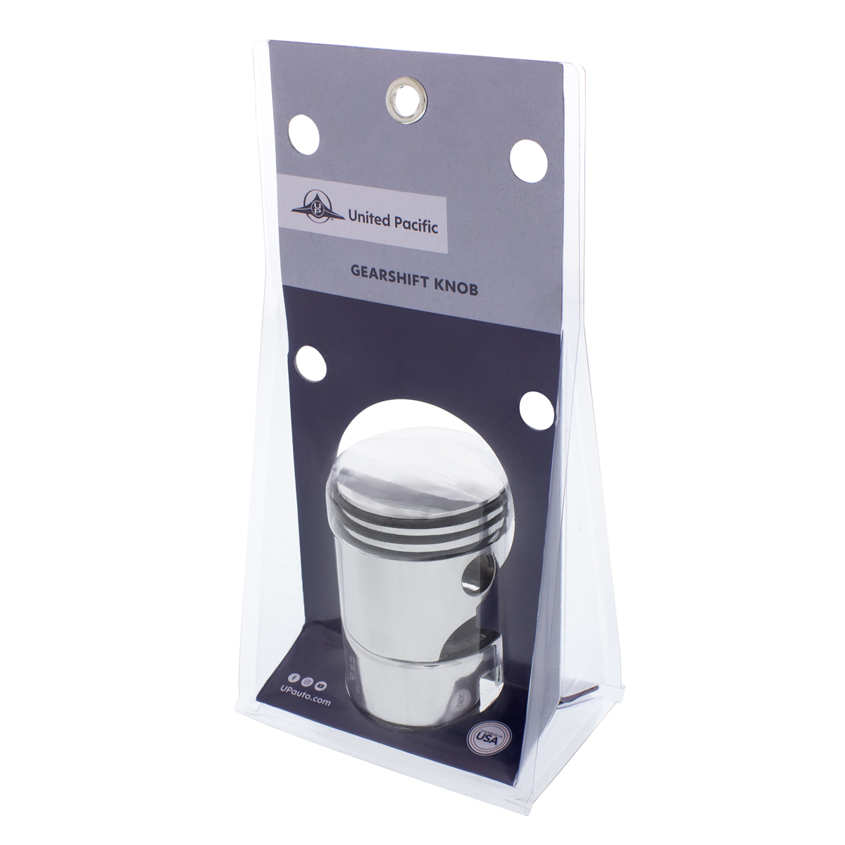 Piston Gearshift Knob With 13/15/18 Speed Adapter - Chrome