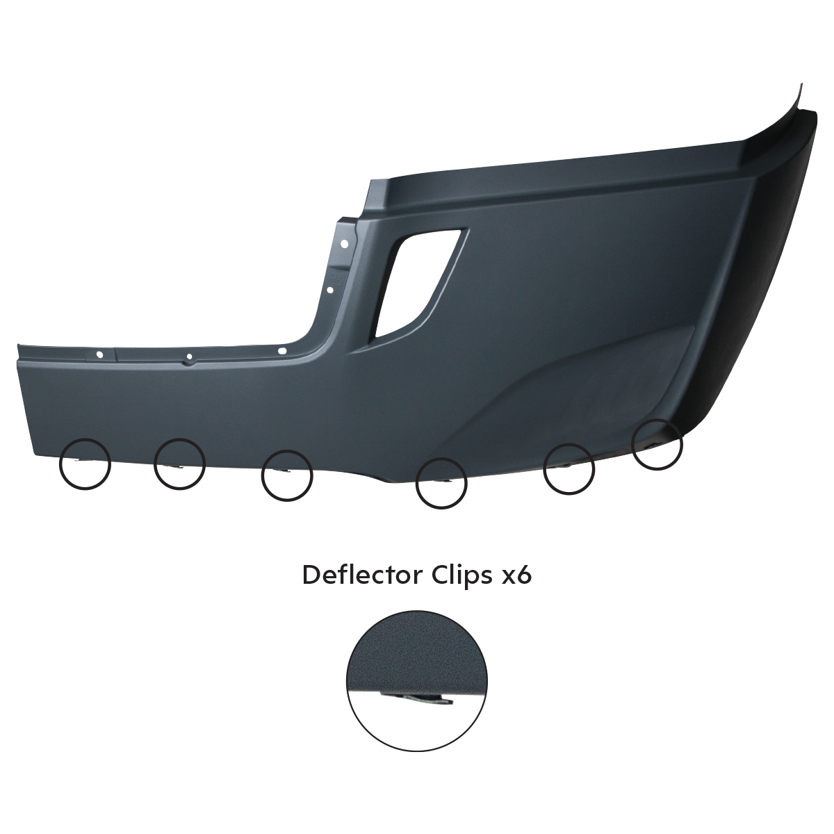 Bumper Cover Without Fog Light Opening & With Deflector Holes For 2018-2024 FL Cascadia - Driver
