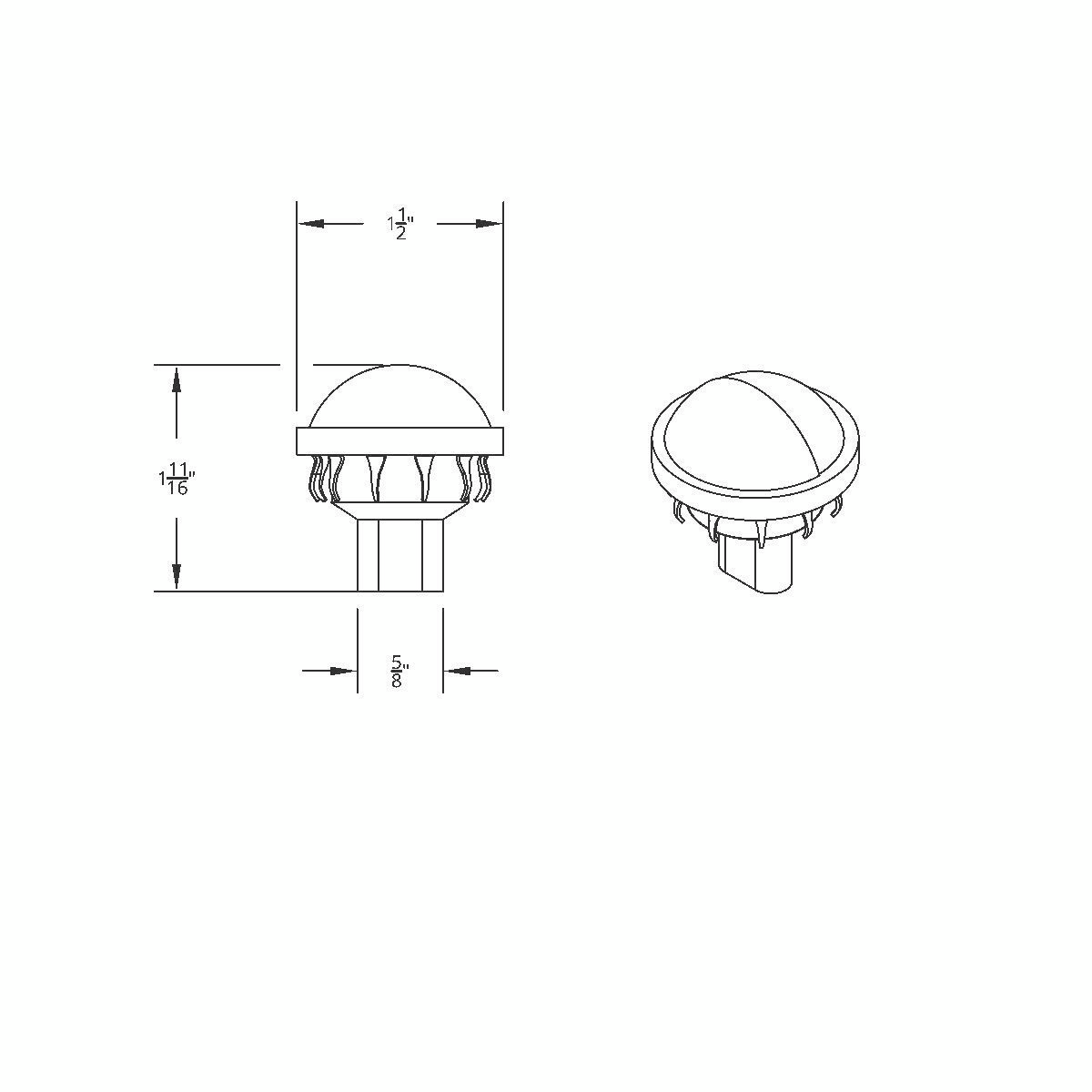 4 LED Round License Light - White LED (2-Pack)