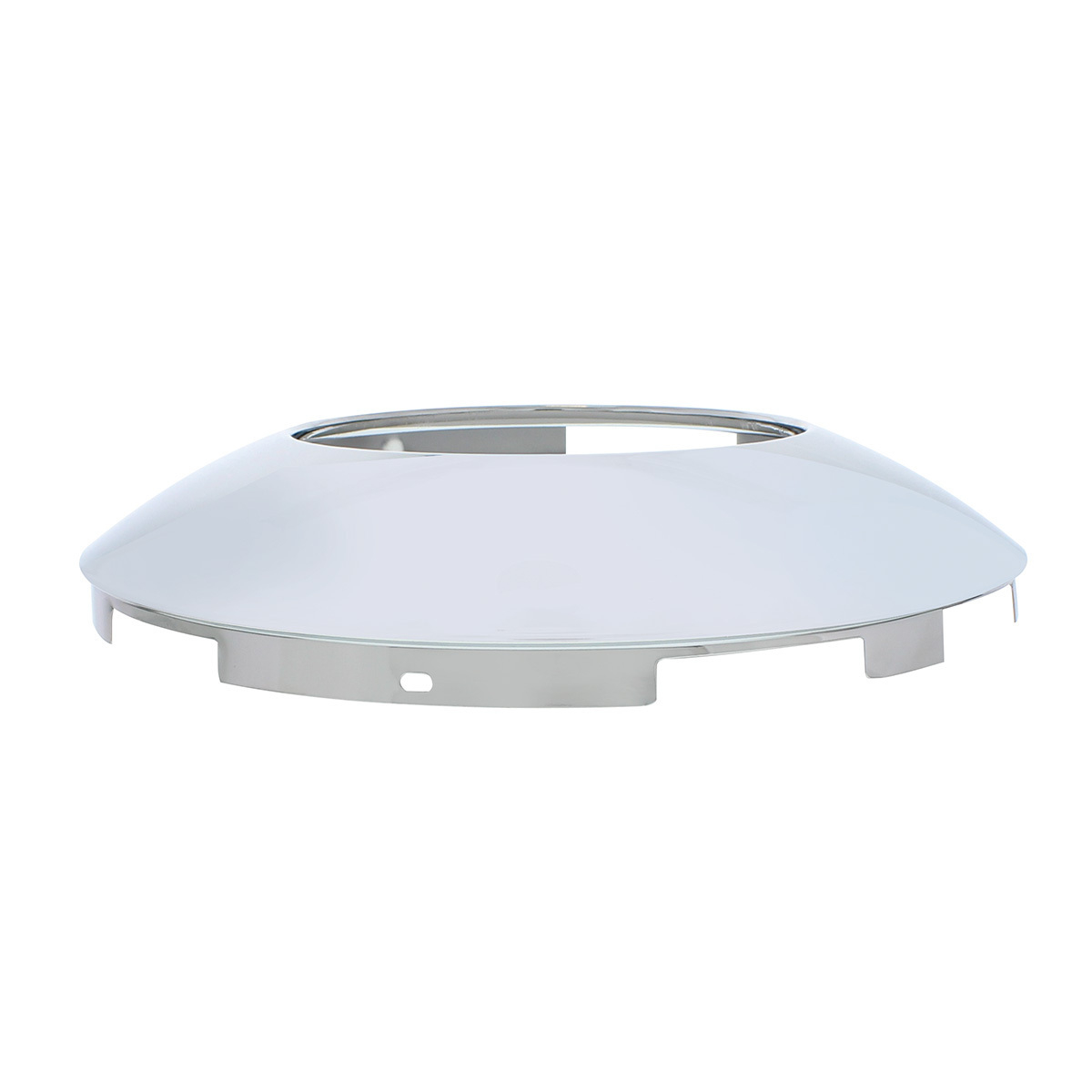 Universal Chrome Front Hubcap With Hubometer Hole - 7/16" Lip