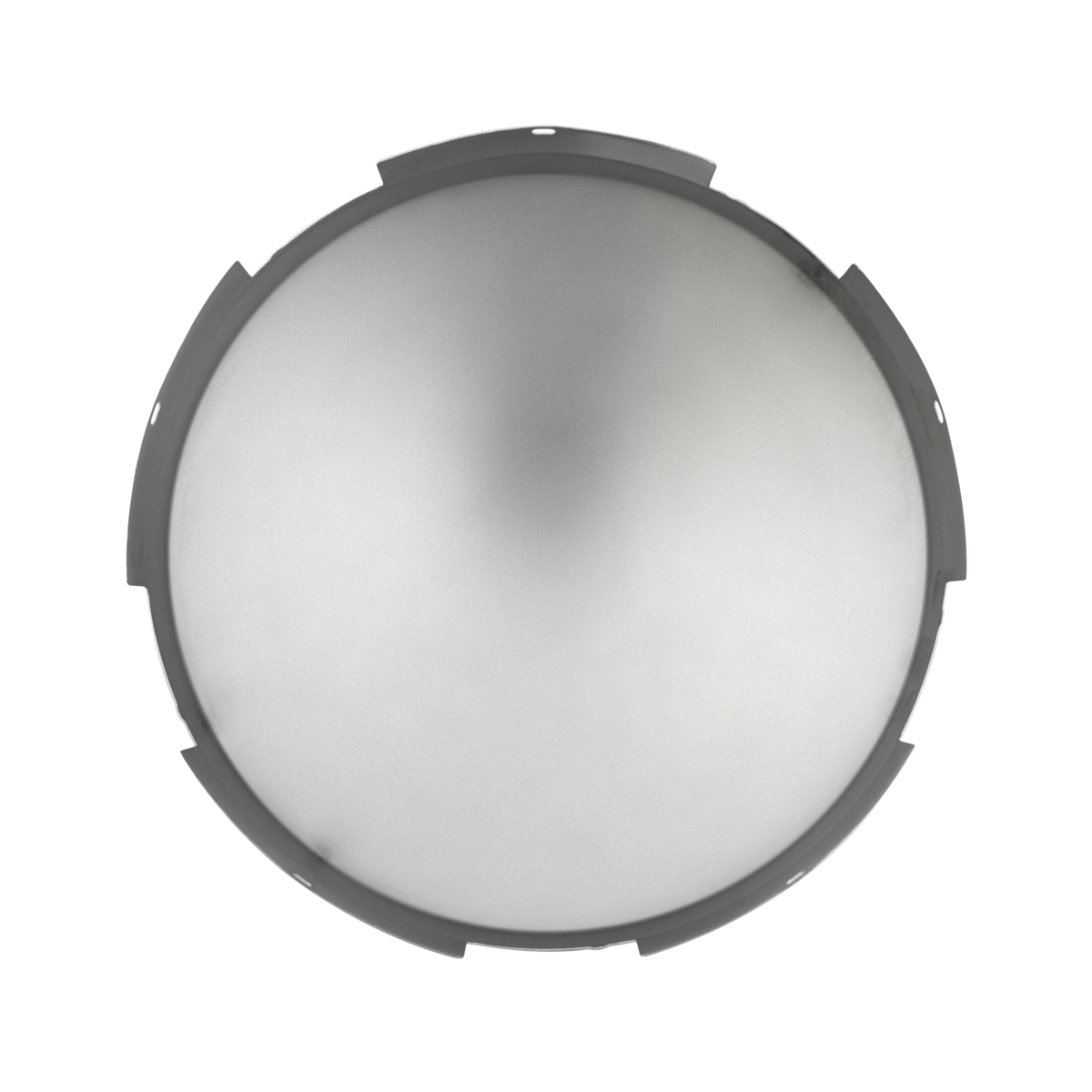5 Even Notched Chrome Dome Front Hubcap - 3/4" Side Wall