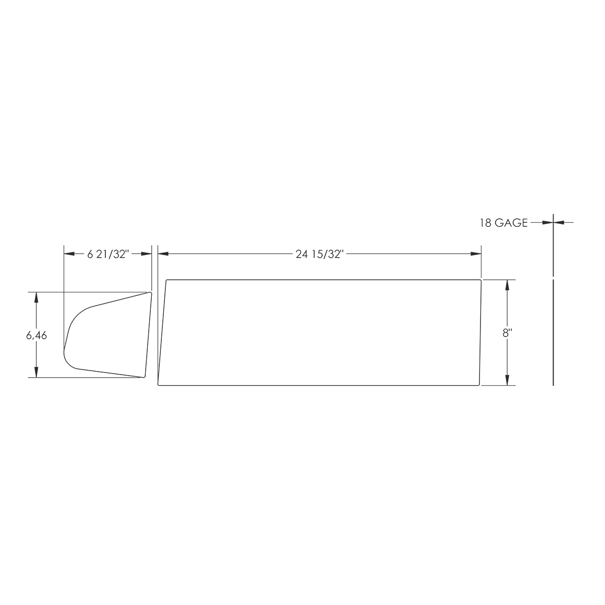430 Stainless Steel 8" Chop Top Window Trim For 2006-2016 International Prostar With Non-Sealed Vent Window (Pair)