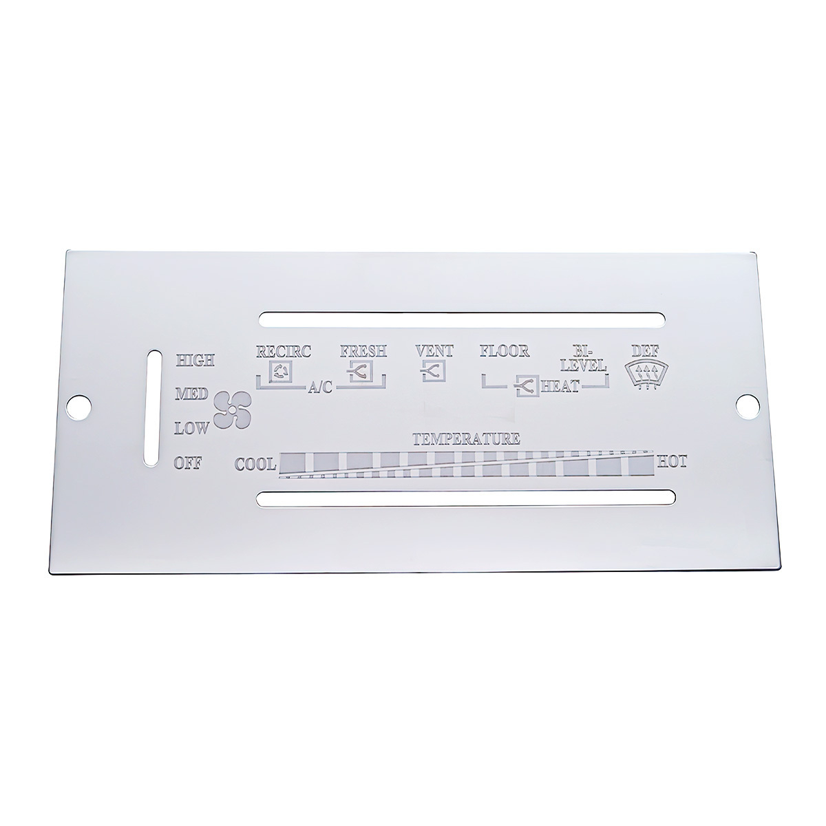 1987-1995 Peterbilt Stainless A/C Control Plate