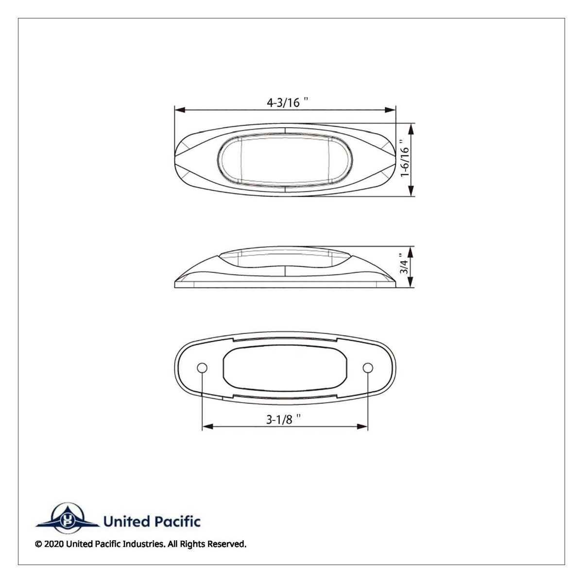 3 LED Light (Clearance/Marker) - Amber LED/Amber Lens
