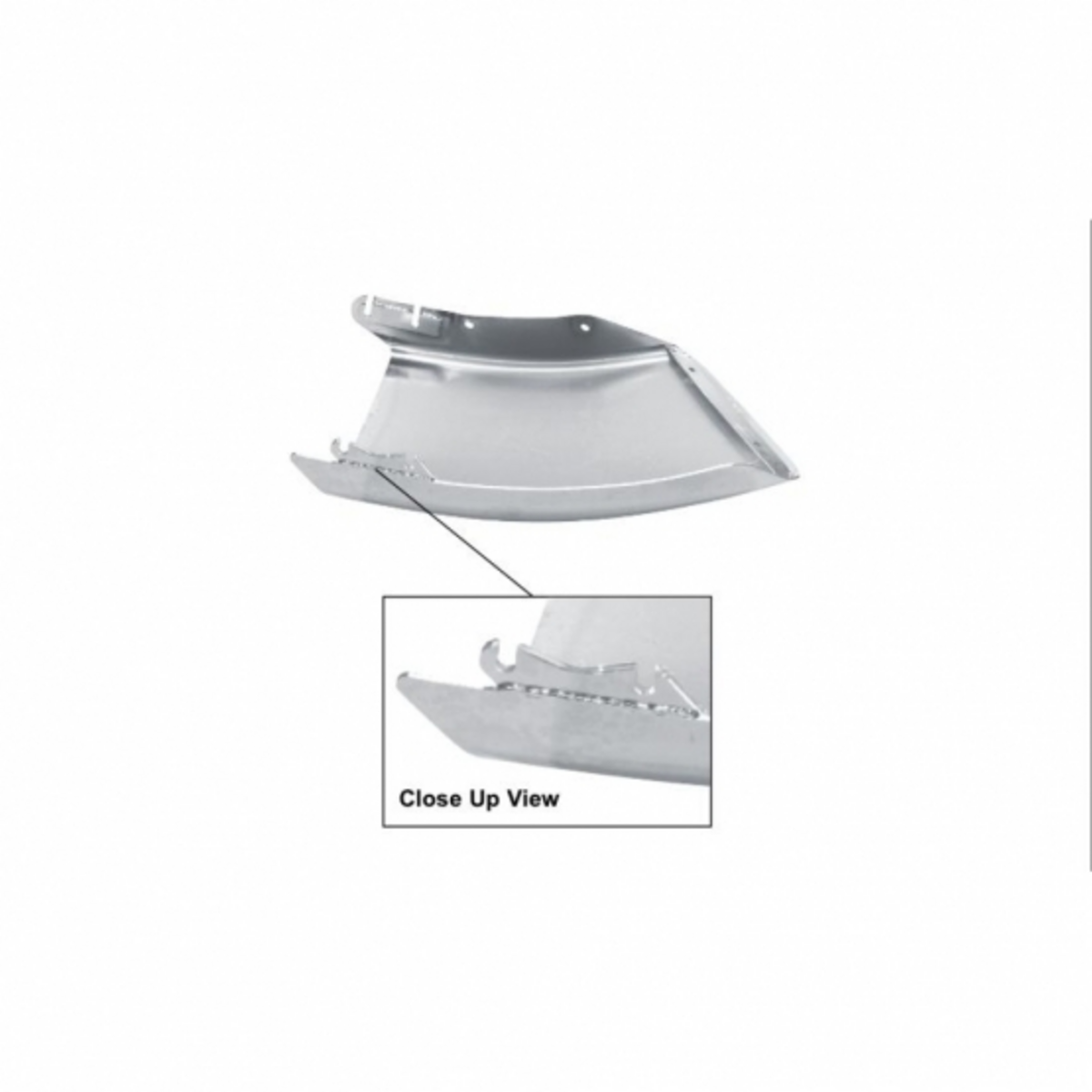 24.8" Chrome Bumper End For Freightliner M2- Driver