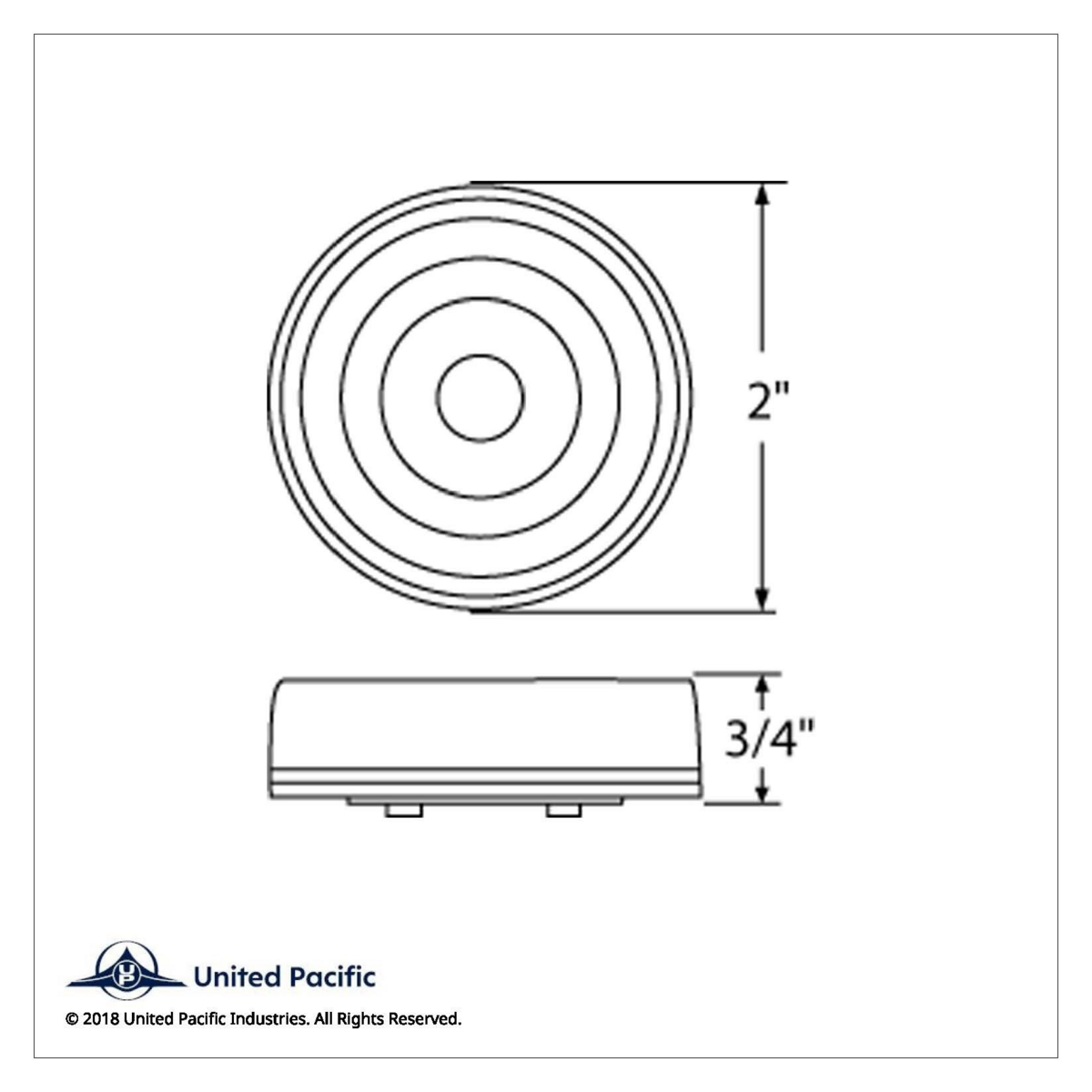 2" Round Light (Clearance/Marker) - Amber Lens