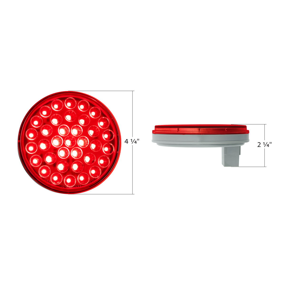 36 LED 4" Round Stop/Turn/Tail Light - Red/Red Lens