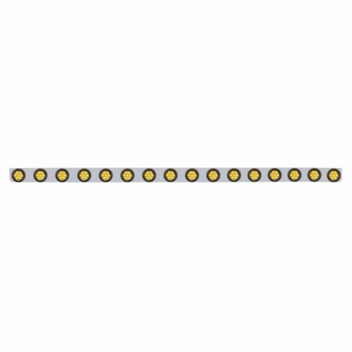 79-1/2" SS Bumper Light Bracket With 16X 7 LED 2" Reflector Light -Amber LED & Lens
